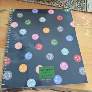 Kate Spade Black Notebook with Colorful Icons